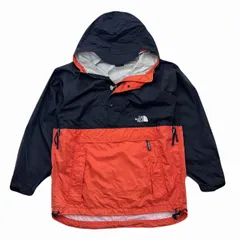 ノースフェイス ナイロンジャケット メンズ Mサイズ ブラック オレンジ プルオーバー 薄手 ウィンドブレーカー