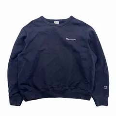 チャンピオン スウェット メンズ Lサイズ ネイビー 長袖 トレーナー 紺色 シンプル 胸ロゴ