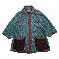 レトロ 伊太利屋 古着 ジグザグパターン ジップ ライダース ジャケット 