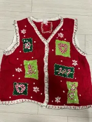 レディース クリスマス ハンドニット ベスト
