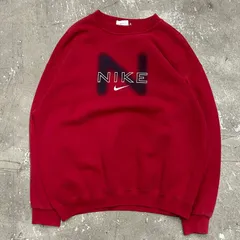 90s NIKE ナイキ スウェット トレーナー 古着 Lサイズ USA製 アメリカ製 ロゴスウェット 赤 レッド