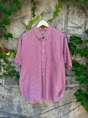 90s L.L.Bean (エルエルビーン) ヴィンテージ レッド CHECK 半袖 シャツ XL