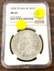 1878年モルガンダラー銀貨 7TF Rev78 MS63 アンティークコイン - メルカリ