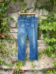 70s Lee アメリカ海軍 ベルボトム デニムパンツ LEVI'S 646 ミリタリー デニムパンツ