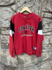 STARTER(スターター) BLACK LABEL ヴィンテージ プリンティング ウォームアップ スウェット シャツ Tシャツ レッド L