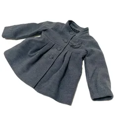babyGap ベビーギャップ キッズ ウール調コート グレー サイズ100 フラワーモチーフ 上品 ナチュラル 女の子 アウターのサムネイル