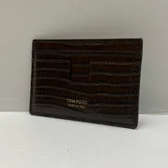 【加古川店】 中古 TOM FORD | トムフォード カードケース リザード型押し:名刺入れ Y0232 LCL381G ブラウン 【124】