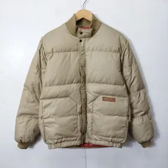 TARAS BOULBA タラスブルバ ダウン ジャケット アシックス 古着  オールド ヴィンテージ ジップアップ アウトドア ゴープコア メンズ L ベージュ系 OLD VINTAGE B293のサムネイル