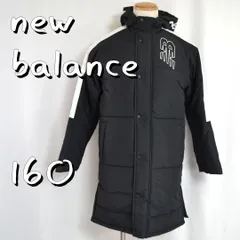 【極美品】New Balanceニューバランス 中綿ベンチコート 160 (S) 黒ブラック【古着】【中古】【送料無料】
