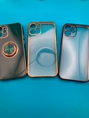 iPhone12 mini 5.4インチ ケース 3点セット クリア メッキフレーム リング付き