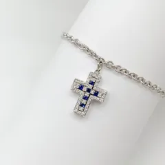 【セールSALE】【中古】ダミアーニ DAMIANI ベルエポック クロス　ブレスレット K18WG サファイア ダイヤモンド ホワイトゴールドのサムネイル