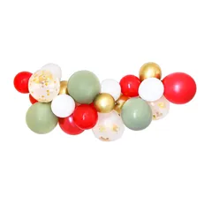 予備風船あり バースデー 装飾 ウェディング (クリスマスポップ) 結婚式 誕生日パーティー バルーンガーランドキット 誕生日飾り付けセット ハナメイ