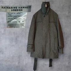 グレー M 極美品 アーカイブ モード テック Y2K 00s ミリタリー ベルト付 KATHARINE HAMNETT ハイネック