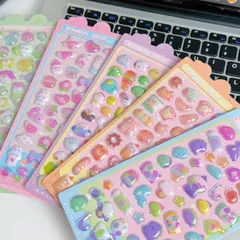 【インポート品】⑤ ボンボンドロップシール ぷっくりシール ぷくぷくシール 平成レトロ 3D 立体 デコ 海外 輸入品