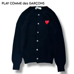 【PLAY COMME des GARCONS】PLAY COMME des GARÇONS レッドハートワッペン カーディガン