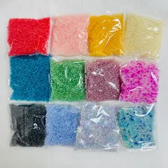 【12点セット】各25g 2mm 丸小 丸ビーズ シードビーズ まとめ売り ハンドメイド 素材 パーツ