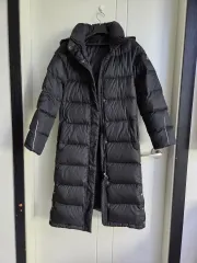 アディダス 黒色 ロング ダウン アウター