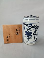 大明萬暦年製 萬暦赤絵 龍鳳凰文 五彩 輪花 水差し 蓋付き 茶道具 古玩