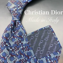 【大特価】Christian Dior ネクタイ 紺 ネイビー レッド 総柄