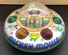 希少 マスダヤ 増田屋 ブリキ ミッキーマウス 宇宙円盤 スペースシップ