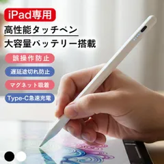 タッチペン iPad 超高感度 ペンシル スタイラスペン 極細 Type-C充電 A16 第11世代 9876 第10世代 iPad Air Pro 12.9 11インチ 13インチ iPad mini7 Air5 Air4 mini6 磁気吸着