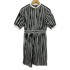 マッキントッシュフィロソフィー ワンピース サイズ36 M レディース - 白×黒 半袖/ロング/ストライプ/シャツワンピ
