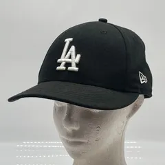 KO3826□ニューエラ 59FIFTY キャップ ブラック ポリエステル 57.7cm LAロゴ ドジャース