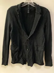 WJK コットン ヘビージャージー テーラードジャケット メンズ mj45d ブラック /S