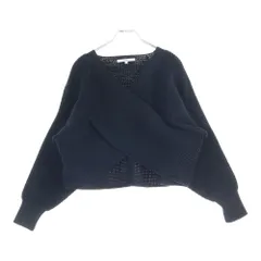 UN3D. (アンスリード) クロスデザイン ショートニット クロップド セーター 522222601501 ブラック