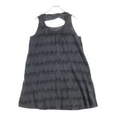 HYSTERIC GLAMOUR (ヒステリックグラマー) 総柄スカルデザイン ノースリーブワンピース グレー レディース 2C0-3470