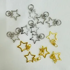 【11点セット】星形 ナスカン シルバー キーホルダー ハンドメイド パーツ