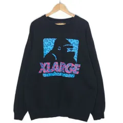 【倉吉店】 中古 X-LARGE | エクストララージ スウェット LEOPARD OG CREWNECK SWEAT 101213012030 ブラック サイズ：L 【103】