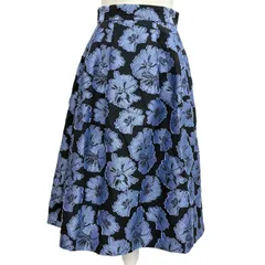 【ナチュラルビューティーベーシック NATURAL BEAUTY BASIC】フラワージャガード フレアスカート M レディース