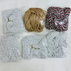 【6点セット】ラッピング紐 梱包資材 コットン紐 麻紐 まとめ売り ハンドメイド
