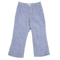 ジュンヤワタナベ コムデギャルソンJUNYA WATANABE COMME des GARCONS リネンシャンブレークロップドパンツ 青XS