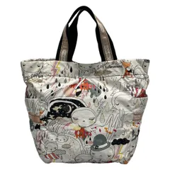 LESPORTSAC(レスポートサック) トートバッグ - 白×黒×マルチ Artist In Residence