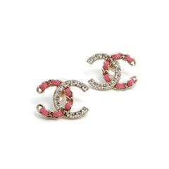 極美品 CHANEL シャネル ココマーク イヤリング ピンク グラデーション 