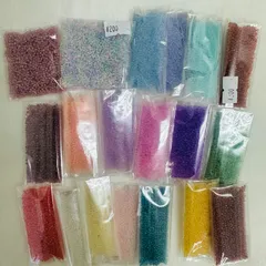 【19点セット】2mm 丸小 丸ビーズ シードビーズ まとめ売り ハンドメイド 素材 パーツ