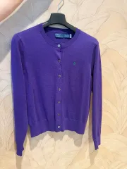 ポロ 紫色 カーディガン 出品