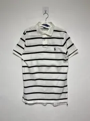 ポロ ストライプ 半袖 カラーTシャツ M