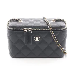 シャネル CHANEL ショルダーバッグ マトラッセ スモールバニティ AP1341 ブラック キャビアスキン(グレインドカーフ) マトラッセ バニティ チェーンショルダー