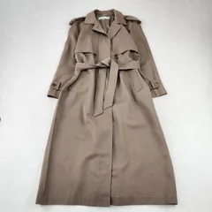Christian Dior　トレンチコート　スーパーロング丈　金ボタン　ベルベット　ヴィンテージ　ベージュブラウン