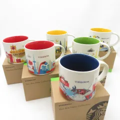 美品 STARBUCKS スターバックス You Are Here Collection マグカップ 6点 陶器 セット 414ml スタバ 海外ご当地限定 SC10219R1 