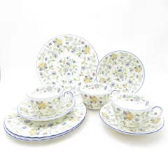 MINTON ミントン ハドンホールブルー ティーカップ＆ソーサー 中皿 6点 セット 花柄 SC10209R1 