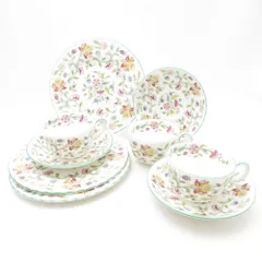 美品 MINTON ミントン ハドンホール ティーカップ＆ソーサー 中皿 6点 セット 花柄 SC10208R1 