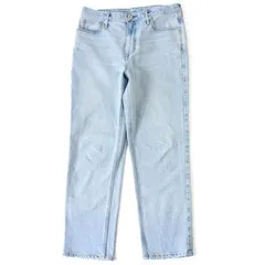 WA26359 美品 upper hights アッパーハイツ デニムパンツ ジーンズ ジーパン テーパード 9分丈 THE NINETY ザ ナインティ ライトブルー 25 日本製