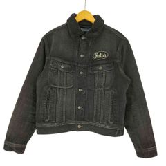 ポロバイラルフローレン Polo by RALPH LAUREN Logo Trucker Denim Jacket リラックス フリースラインド トラッカー ジャケット メンズ import:M