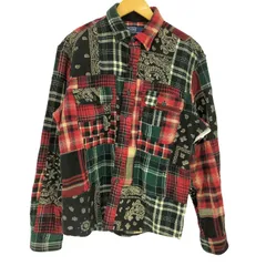 ポロバイラルフローレン Polo by RALPH LAUREN クラシック フィット パッチワーク フランネル ワークシャツ メンズ import：M 
