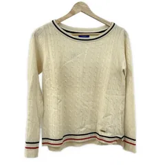 BLUE LABEL CRESTBRIDGE(ブルーレーベルクレストブリッジ) 長袖セーター サイズ38 M レディース美品  - アイボリー×ネイビー×レッド