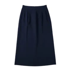 レリアン leilian スカート ロング ロングスリット 裏地付き 日本製 ネイビー 13サイズ 991002